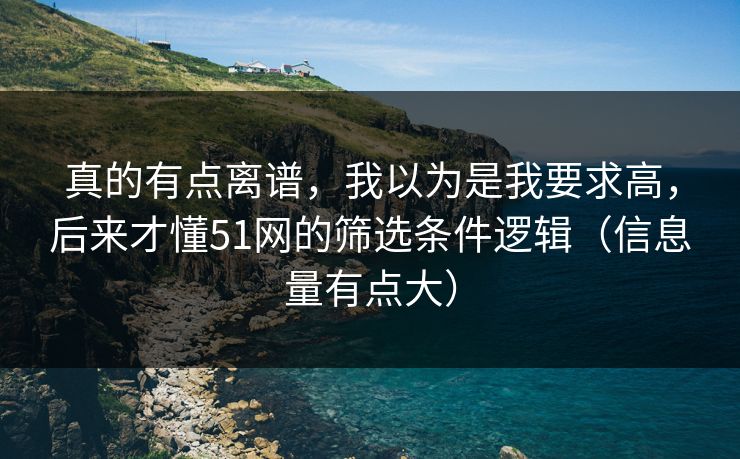 真的有点离谱，我以为是我要求高，后来才懂51网的筛选条件逻辑（信息量有点大）