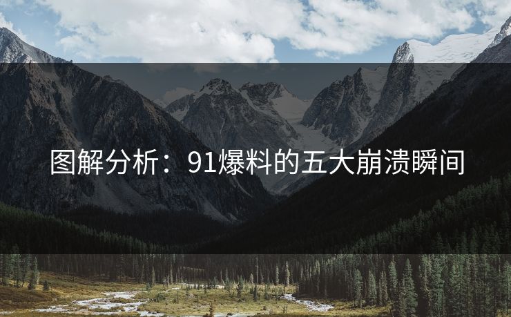 图解分析：91爆料的五大崩溃瞬间