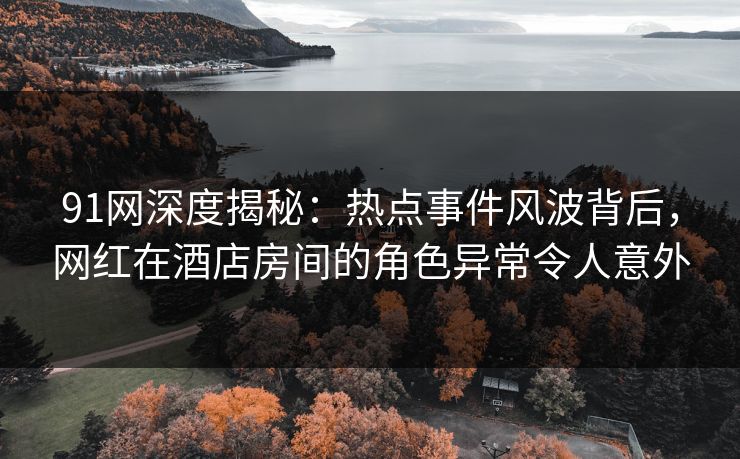 91网深度揭秘：热点事件风波背后，网红在酒店房间的角色异常令人意外